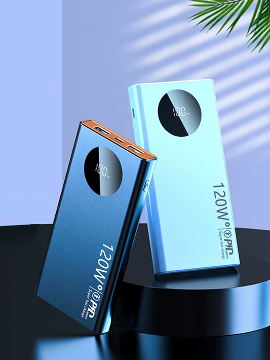 120W 500000Mah High Capacity Power Bank Fast Charging Powerbank Portable Battery Charger for Iphone Samsung Huawei 2025 New