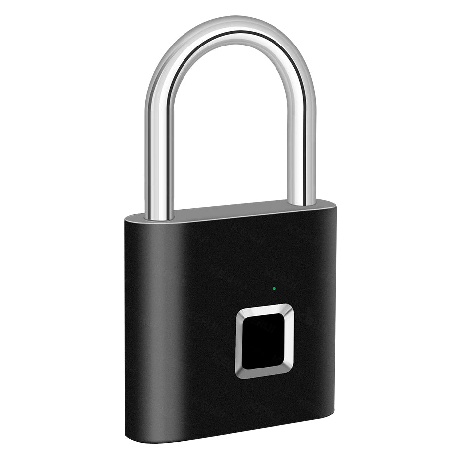 Smart Fingerprint Padlock Waterproof Fingerprint Keyless Door Lock Type C Rechargeable Security Padlock for House
